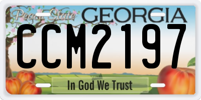 GA license plate CCM2197