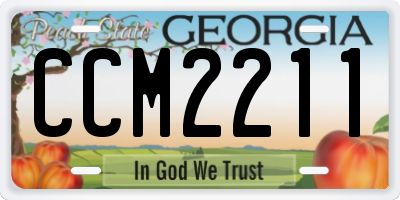 GA license plate CCM2211