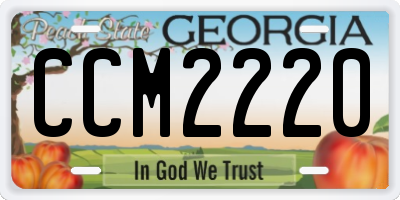 GA license plate CCM2220