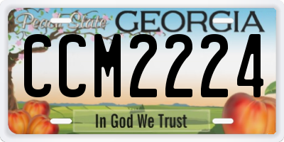 GA license plate CCM2224