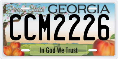 GA license plate CCM2226
