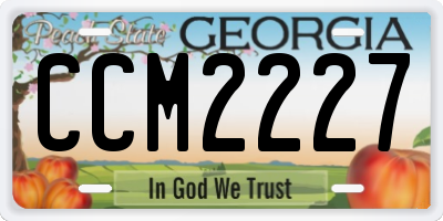 GA license plate CCM2227