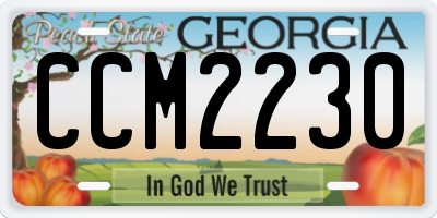 GA license plate CCM2230