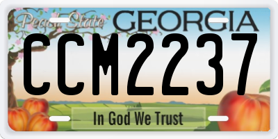 GA license plate CCM2237
