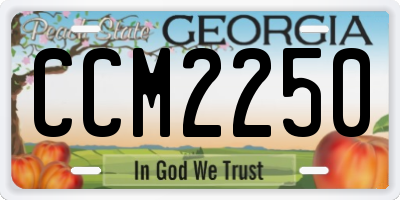 GA license plate CCM2250