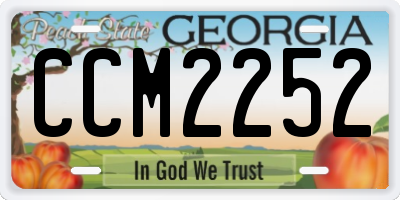 GA license plate CCM2252