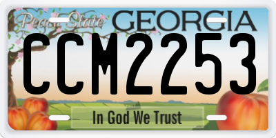 GA license plate CCM2253