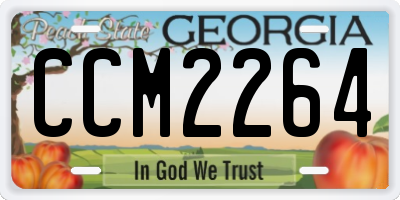 GA license plate CCM2264