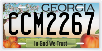 GA license plate CCM2267