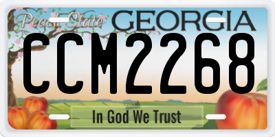 GA license plate CCM2268