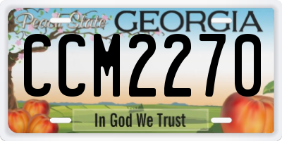 GA license plate CCM2270
