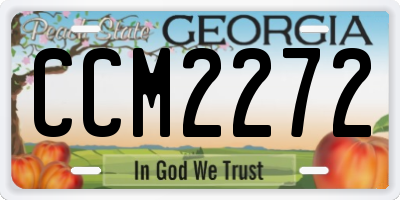 GA license plate CCM2272
