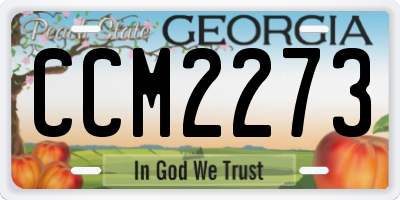 GA license plate CCM2273