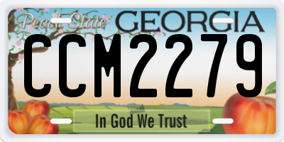 GA license plate CCM2279