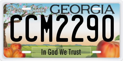 GA license plate CCM2290
