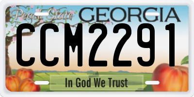 GA license plate CCM2291