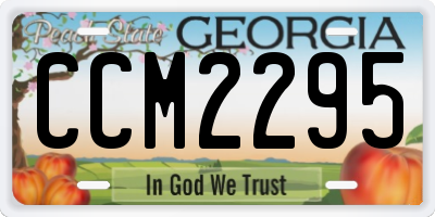 GA license plate CCM2295