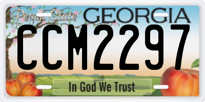 GA license plate CCM2297