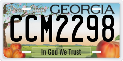 GA license plate CCM2298