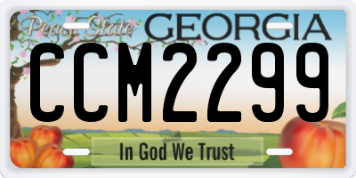 GA license plate CCM2299