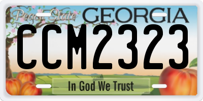GA license plate CCM2323