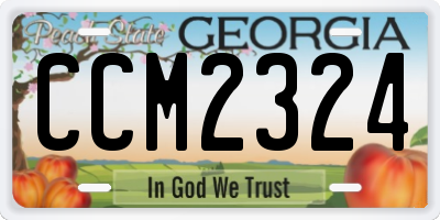 GA license plate CCM2324