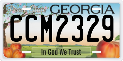 GA license plate CCM2329
