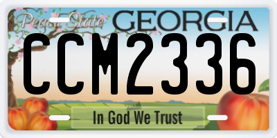 GA license plate CCM2336