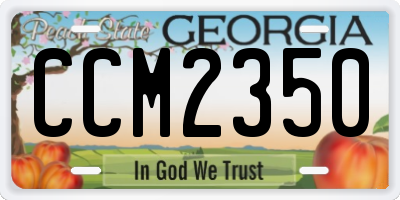 GA license plate CCM2350