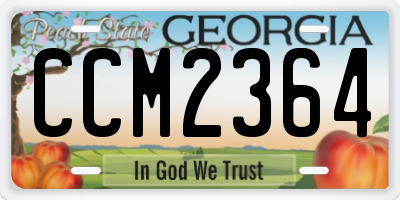 GA license plate CCM2364