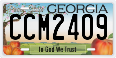 GA license plate CCM2409