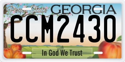 GA license plate CCM2430