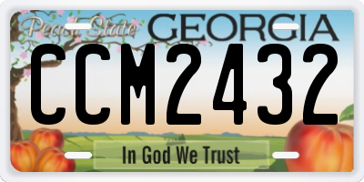GA license plate CCM2432