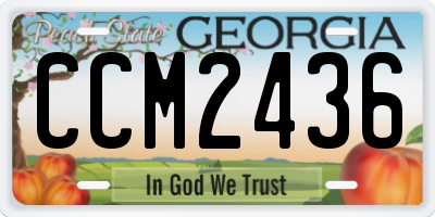 GA license plate CCM2436
