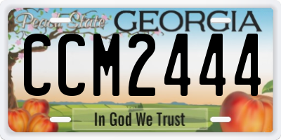 GA license plate CCM2444