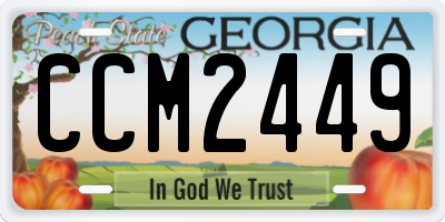 GA license plate CCM2449