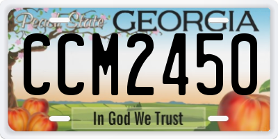 GA license plate CCM2450