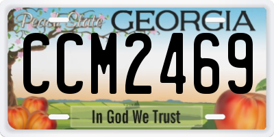 GA license plate CCM2469