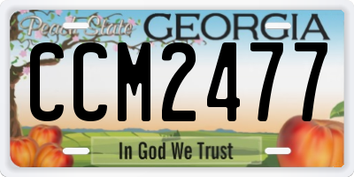 GA license plate CCM2477
