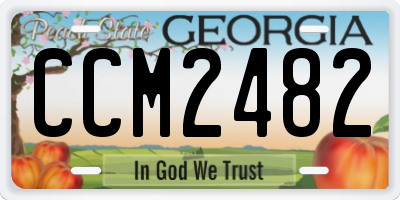 GA license plate CCM2482