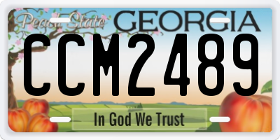 GA license plate CCM2489