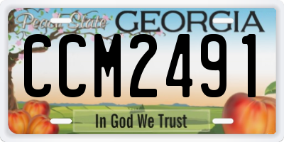 GA license plate CCM2491