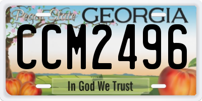GA license plate CCM2496