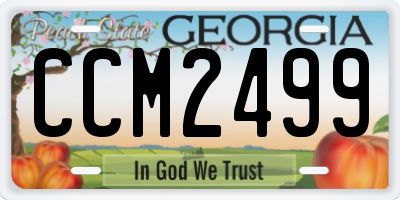 GA license plate CCM2499