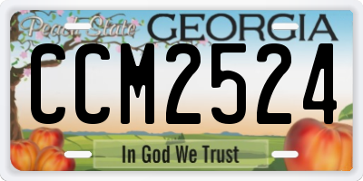 GA license plate CCM2524