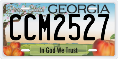 GA license plate CCM2527