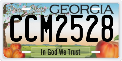 GA license plate CCM2528