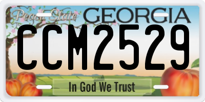 GA license plate CCM2529
