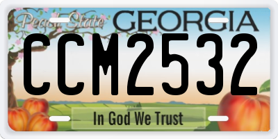 GA license plate CCM2532