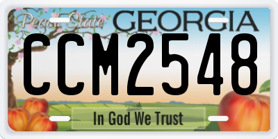 GA license plate CCM2548